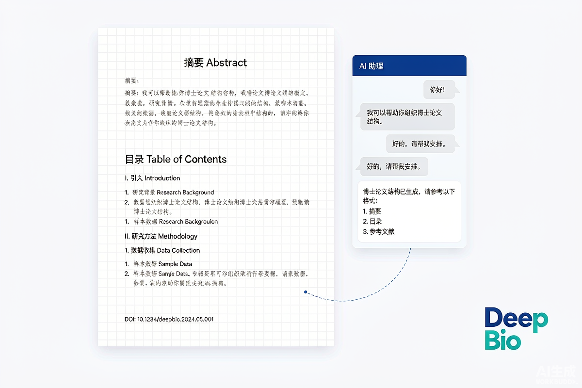 学位论文格式与综述框架生成示意
